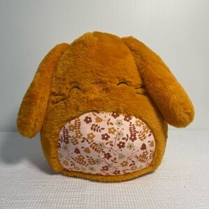 Squishmallows FuzzAMallow 12 Doral the Caramel Bunny with Floral Belly